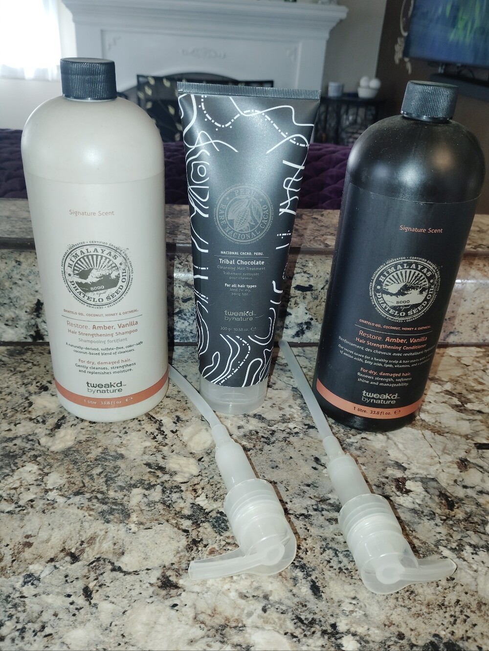 NEW tweak'd by nature Restore Hair Set – 1L Shampoo & Conditioner + Tribal Choco - Picture 1 of 6